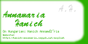 annamaria hanich business card